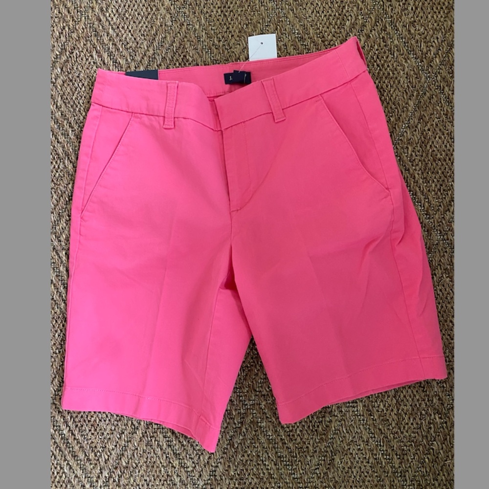 J Crew Factory 9" pink shorts size 0 NWT